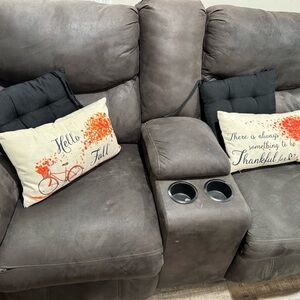 Orange and Cream Fall Accent Pillows